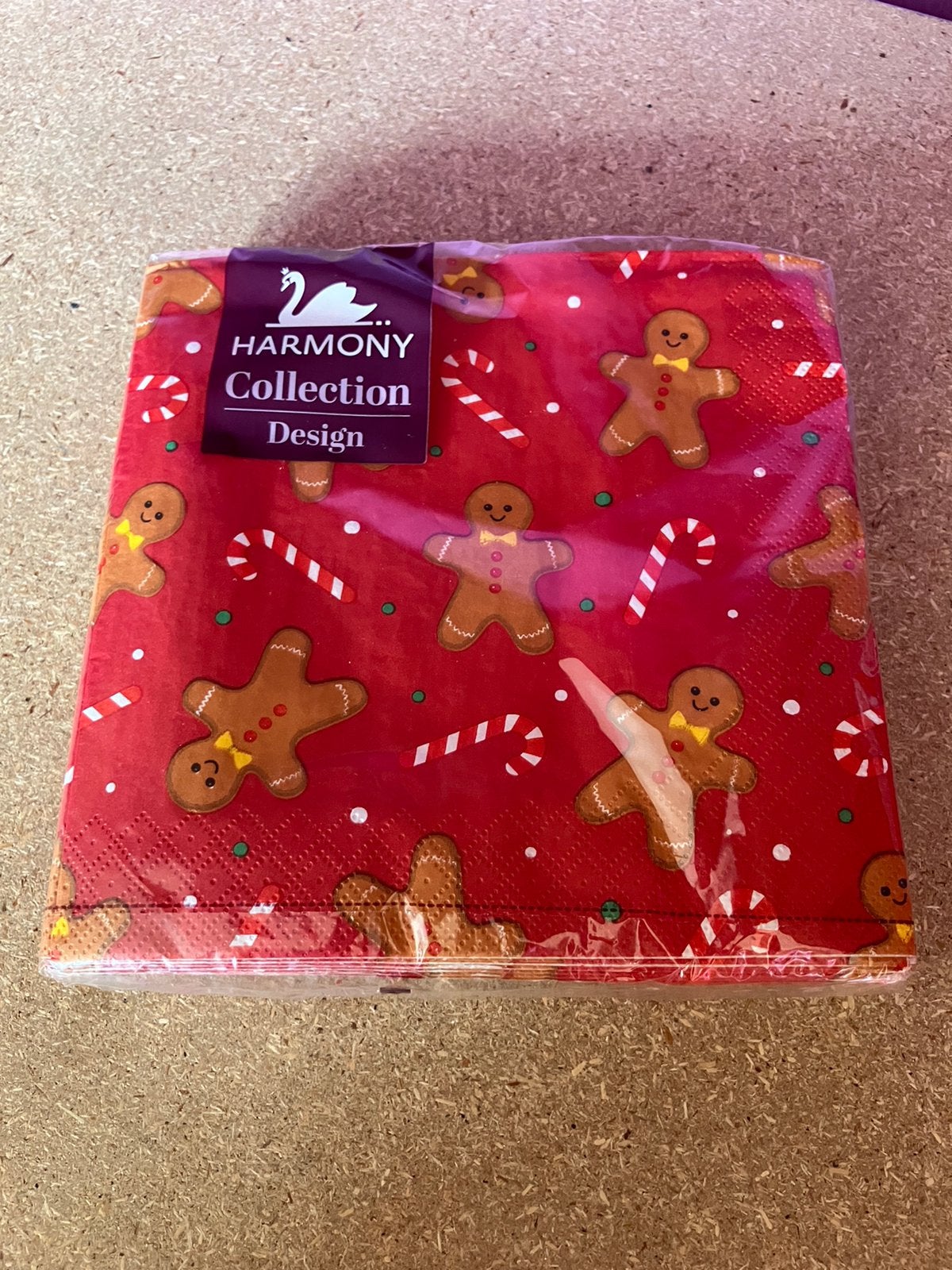 Nieuw=rode servetten koekjes poppetjes =kerst, Overige typen, Nieuw, Papier/karton, Ophalen of Verzenden