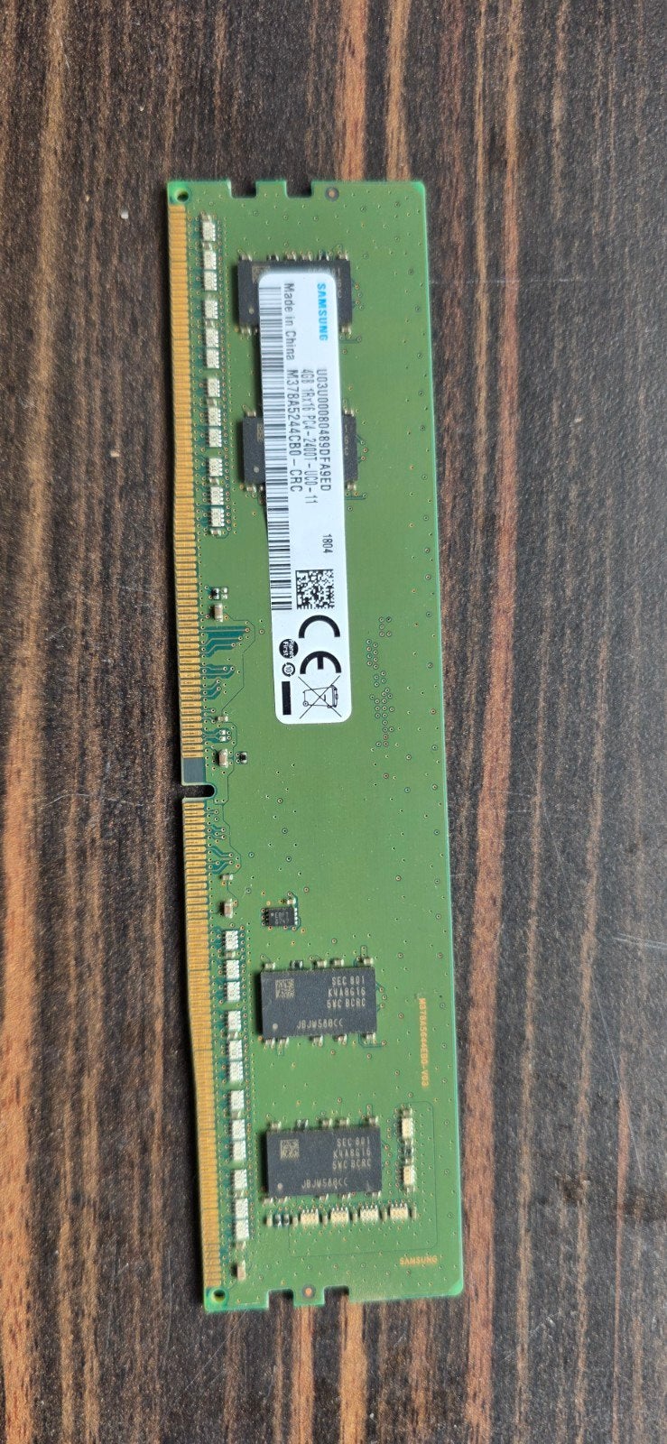 Samsung 4GB DDR4 RAM PC4-2400T Geheugenmodule, Server, DDR4, Ophalen of Verzenden, Zo goed als nieuw