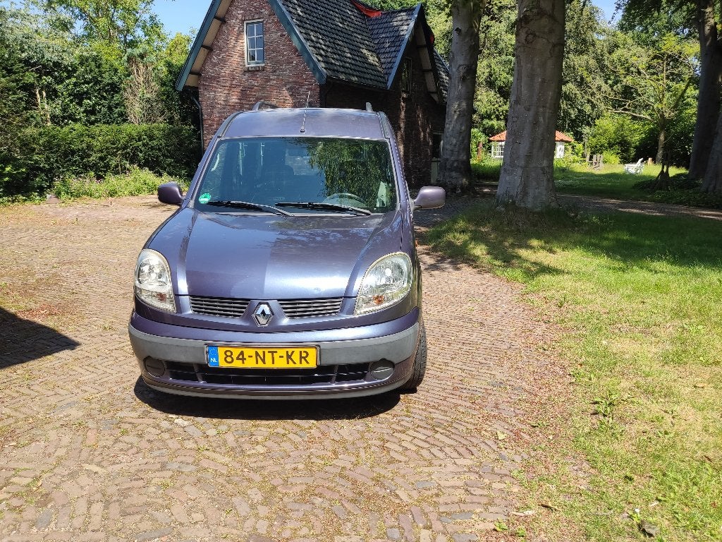Renault Kangoo 1.6 16V 70KW 2004 Blauw, Auto's, Renault, Stof, Blauw, 49 €/maand, Origineel Nederlands