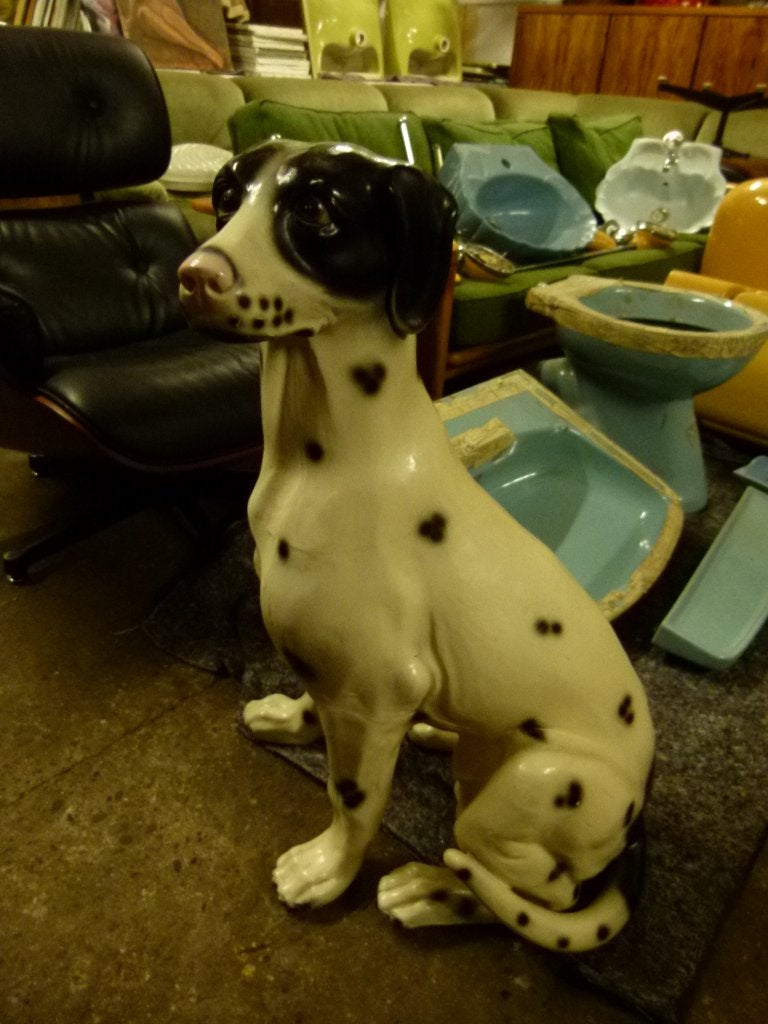 vintage keramiek hond dalmatier xl 60er jaren, Ophalen, Zo goed als nieuw, Dier