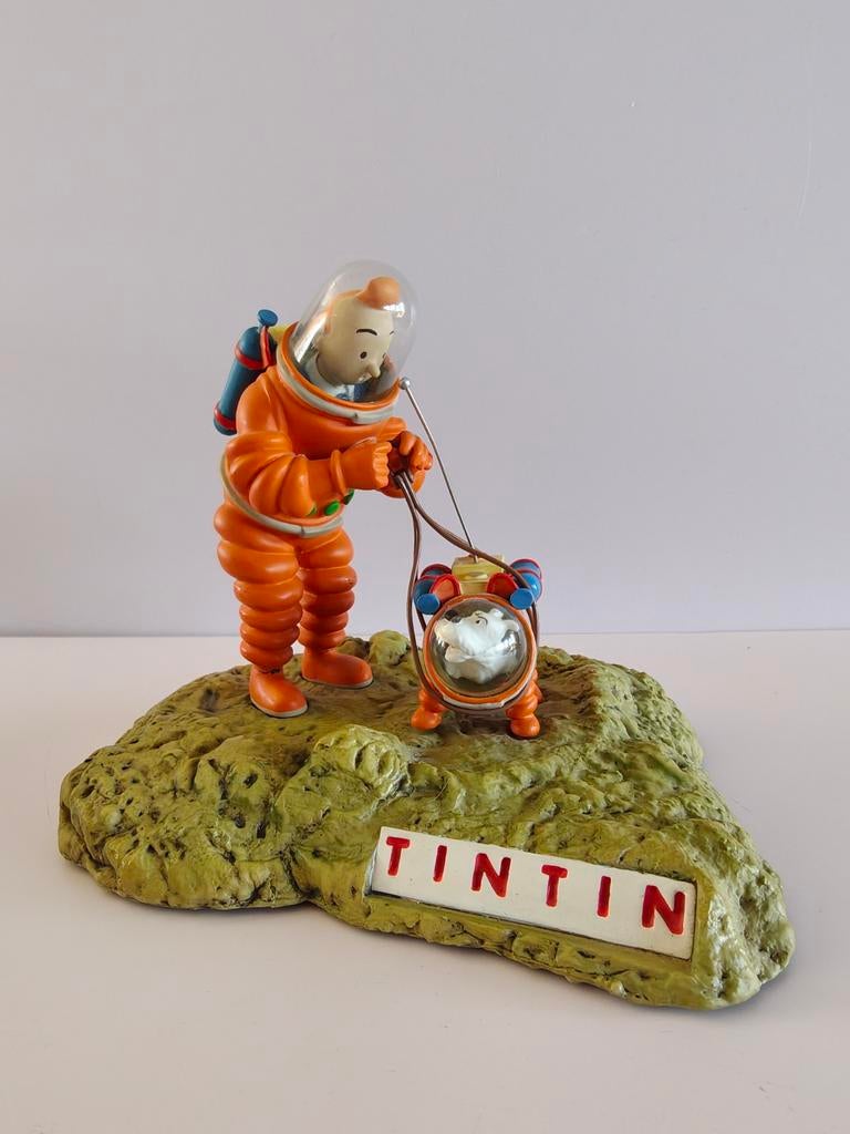 Kuifje en Bobbie op de maan, Verzamelen, Beelden en Beeldjes, Ophalen of Verzenden
