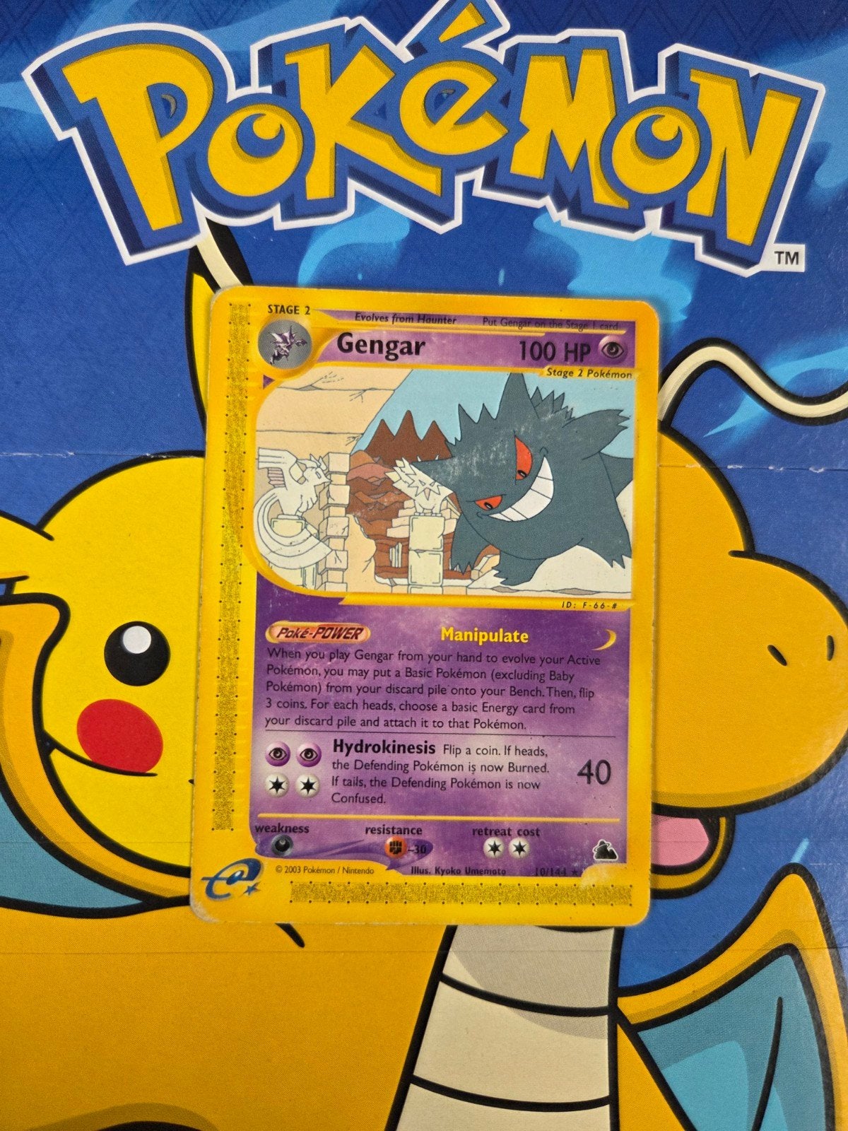 Pokémon kaart Gengar 10/144 2003, Ophalen, Gebruikt, Losse kaart