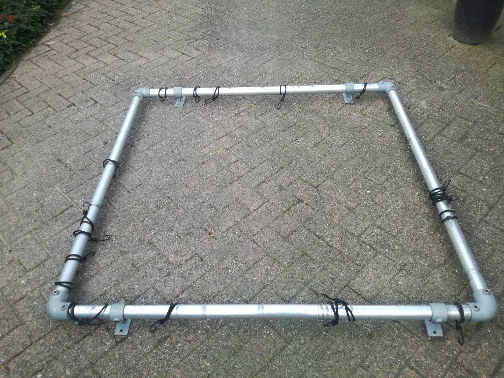 Aluminium spandoekframe ~ circa 1,50x1,50 m ~ Ø48,3., Ophalen, Reclamebord