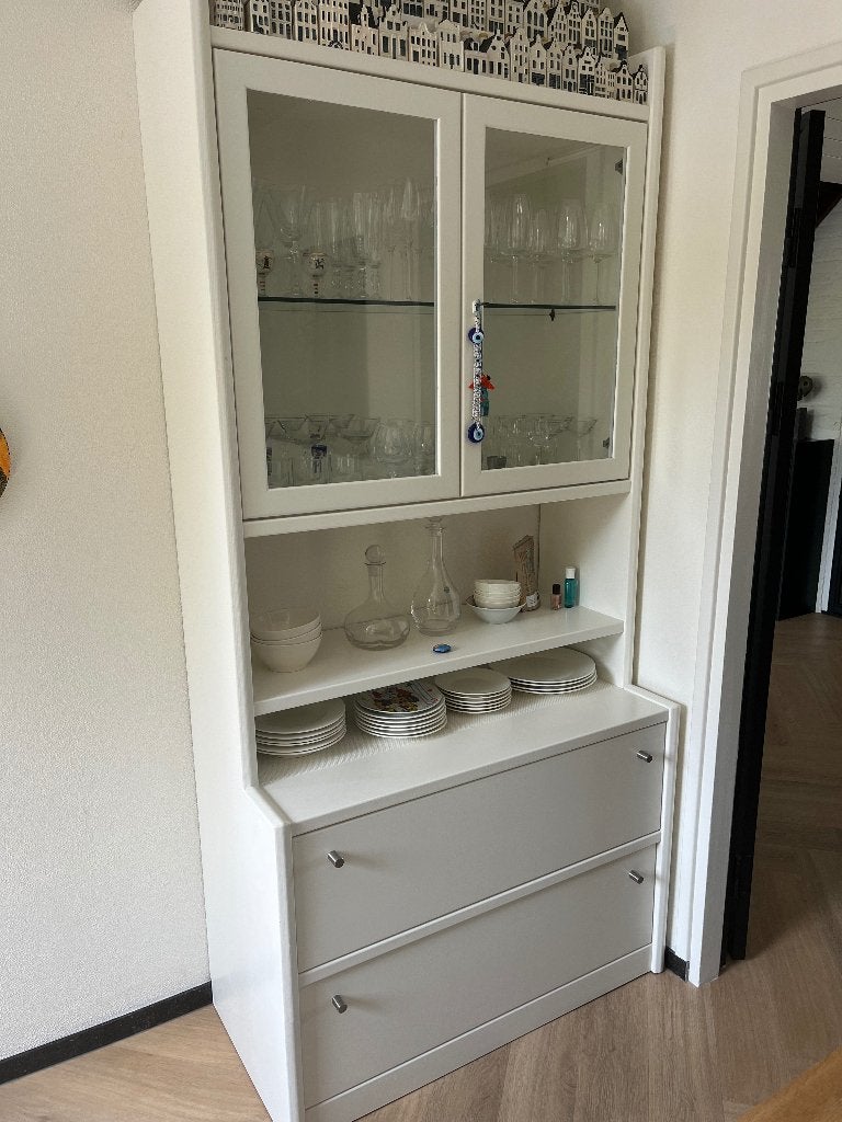 Vitrine kast Hulstra., Ophalen, Gebruikt, 200 cm of meer, 25 tot 50 cm