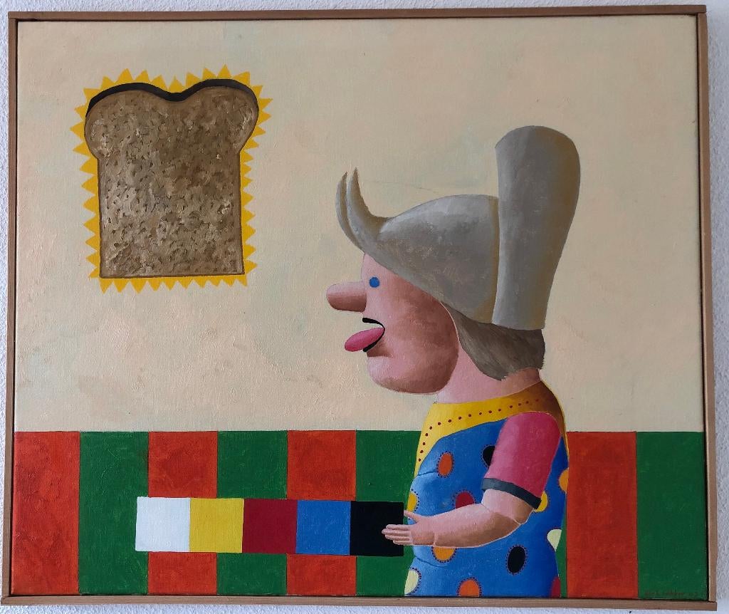 Schilderij van Dirk Bakker, Zonder Titel, Antiek en Kunst, Ophalen