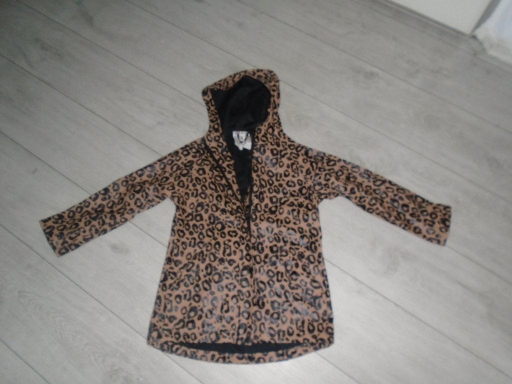 My Favorite Rain Coat Leopard print regenjas maat 122, Gebruikt, My Favorite Raincoat, Jas, Verzenden