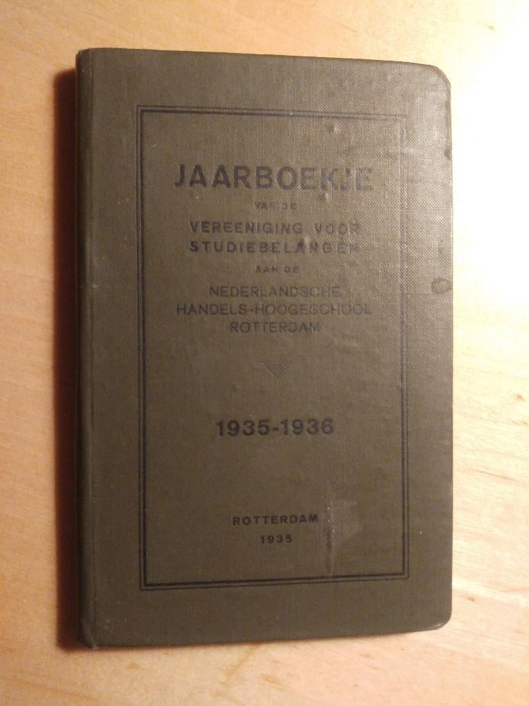 Jaarboekje Vereeniging Studiebelangen 1935-1936 Rotterdam, Ophalen of Verzenden, 20e eeuw of later, Gelezen