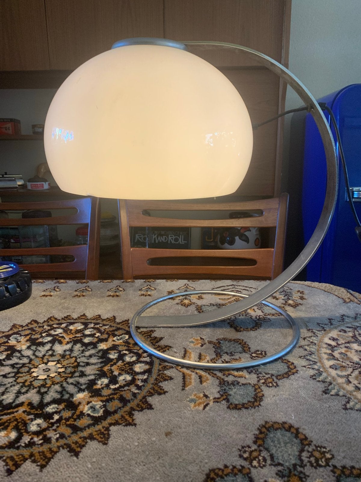 Vintage Space Age Tafellamp / Jaren 70 Plexiglas Paddenstoel, Antiek en Kunst, Ophalen of Verzenden
