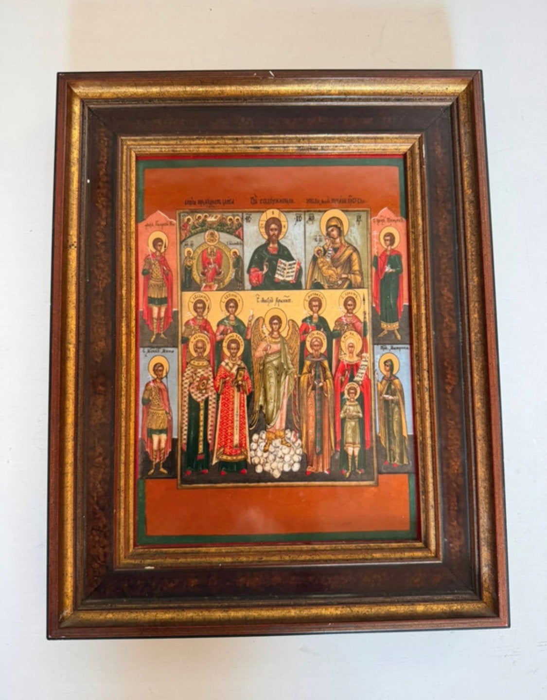 Limited vintage Icon, Jesus in the company of saints, 3225., Ophalen of Verzenden