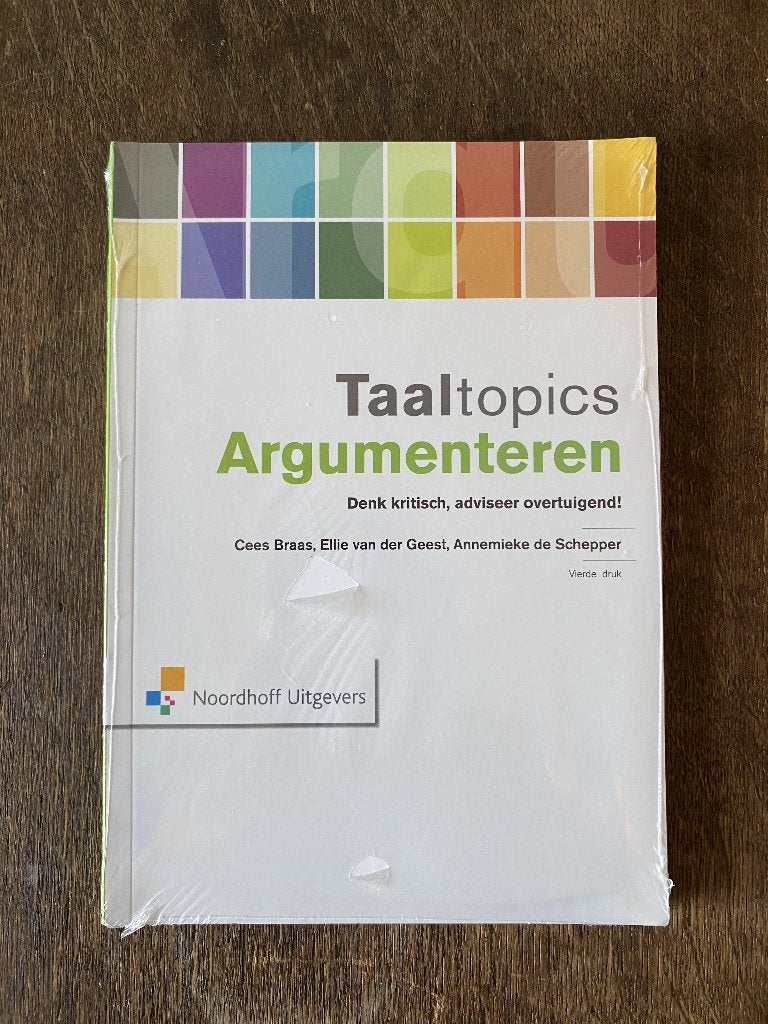 NIEUW in originele verpakking: Taaltopics Argumenteren, Boeken, Nieuw, Cees Braas, Beta, HBO