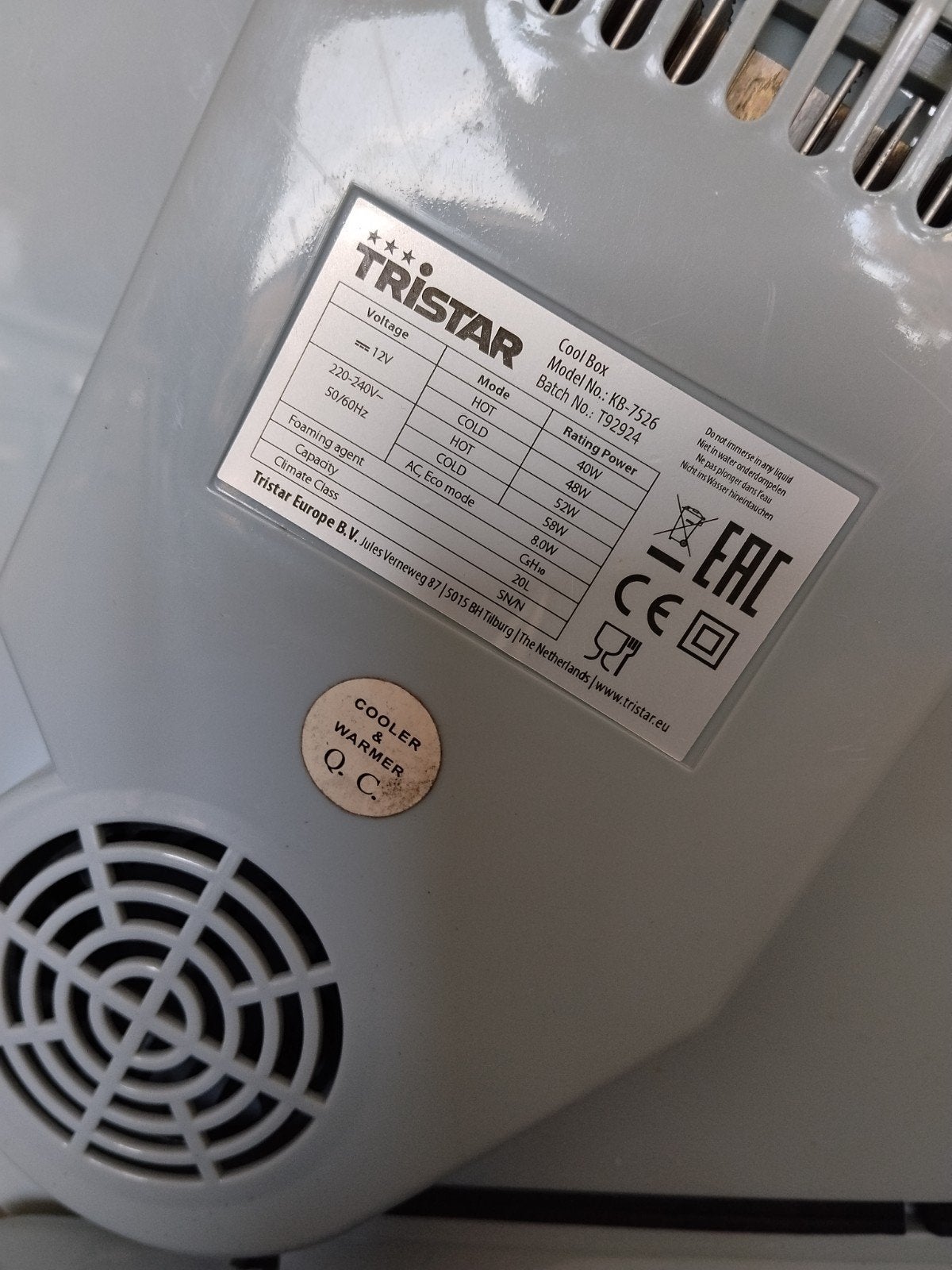 Tristar Koelbox KB-7526 - Elektrisch Koelen en Verwarmen