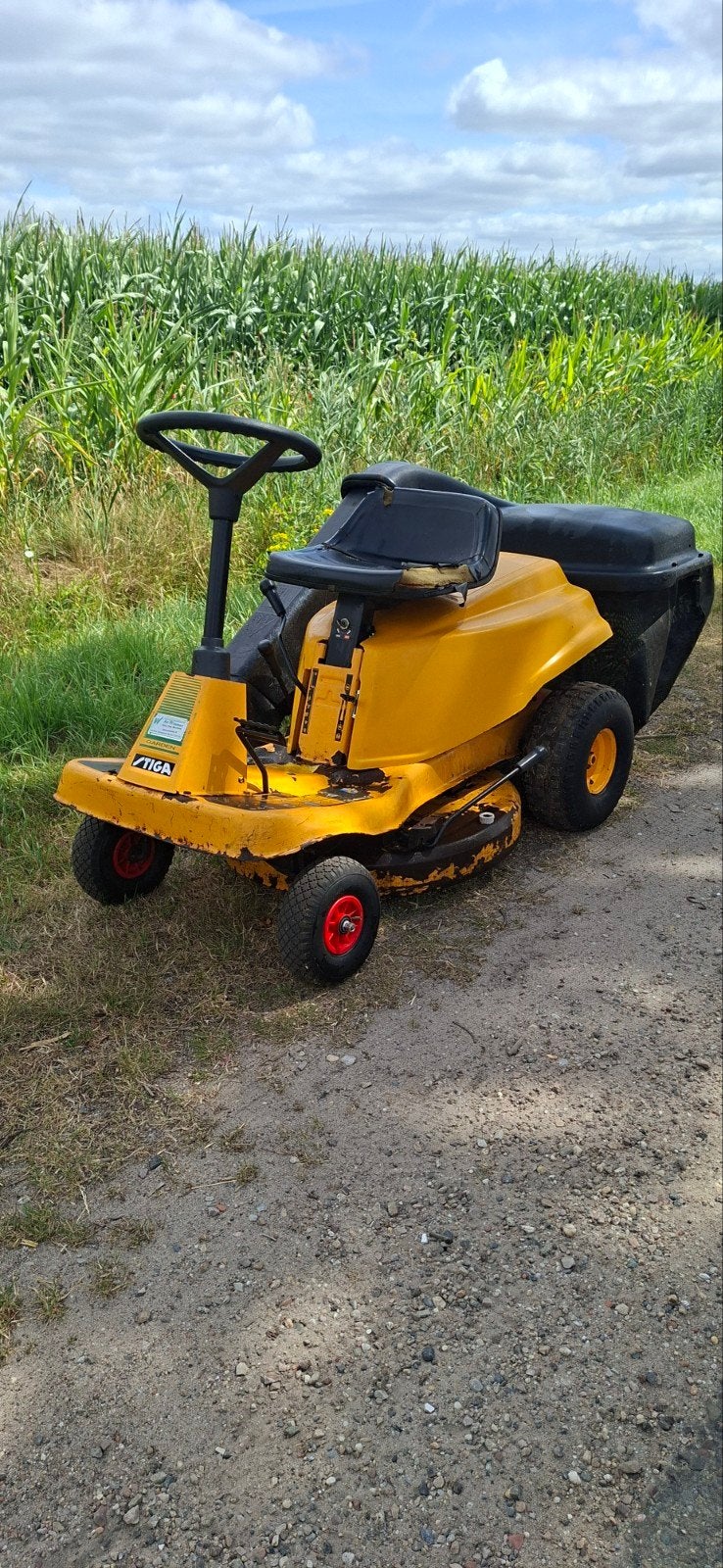 ✅ Stiga garden zitmaaier ., Tuin en Terras, Zitmaaiers, Gebruikt, Minder dan 90 cm, Elektrische starter, Opvangzak, Opvangbak