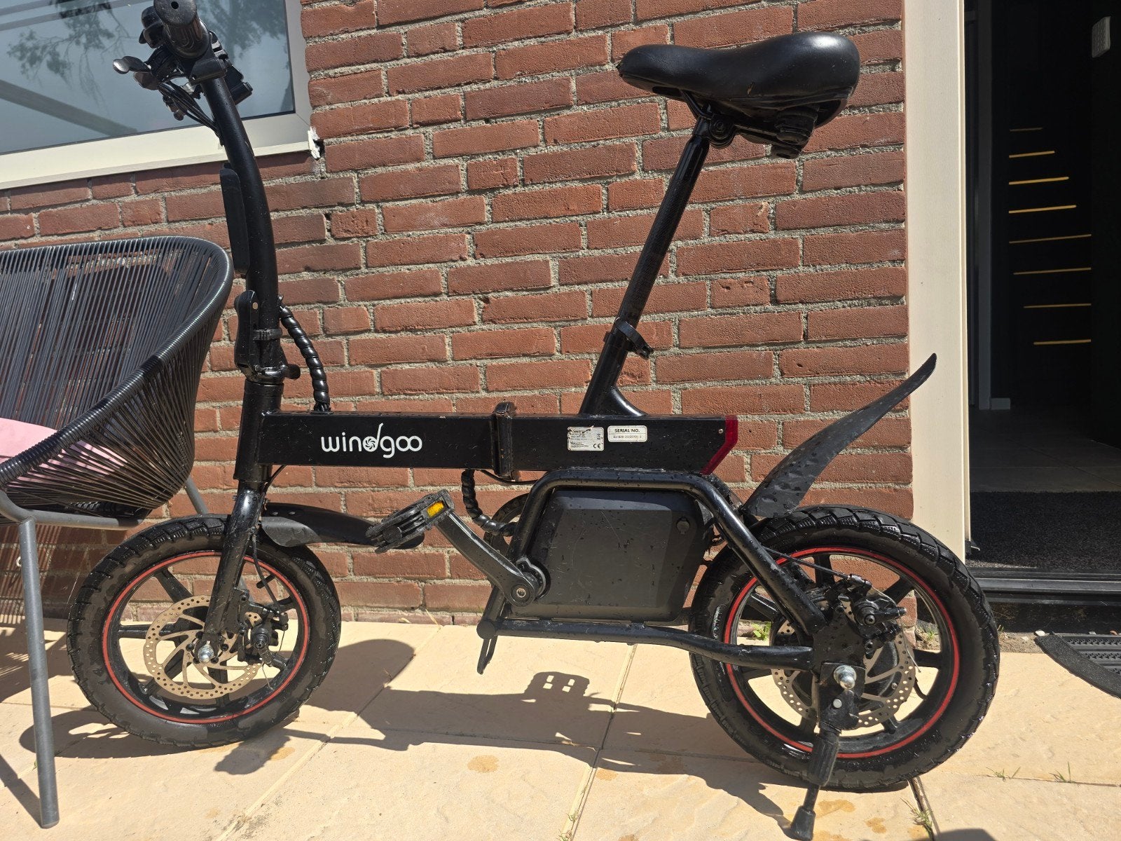 Windgoo B20 opvouwbare elektrische fiets, let op beschrijvin, Overige merken, Gebruikt, Ophalen of Verzenden, Minder dan 47 cm