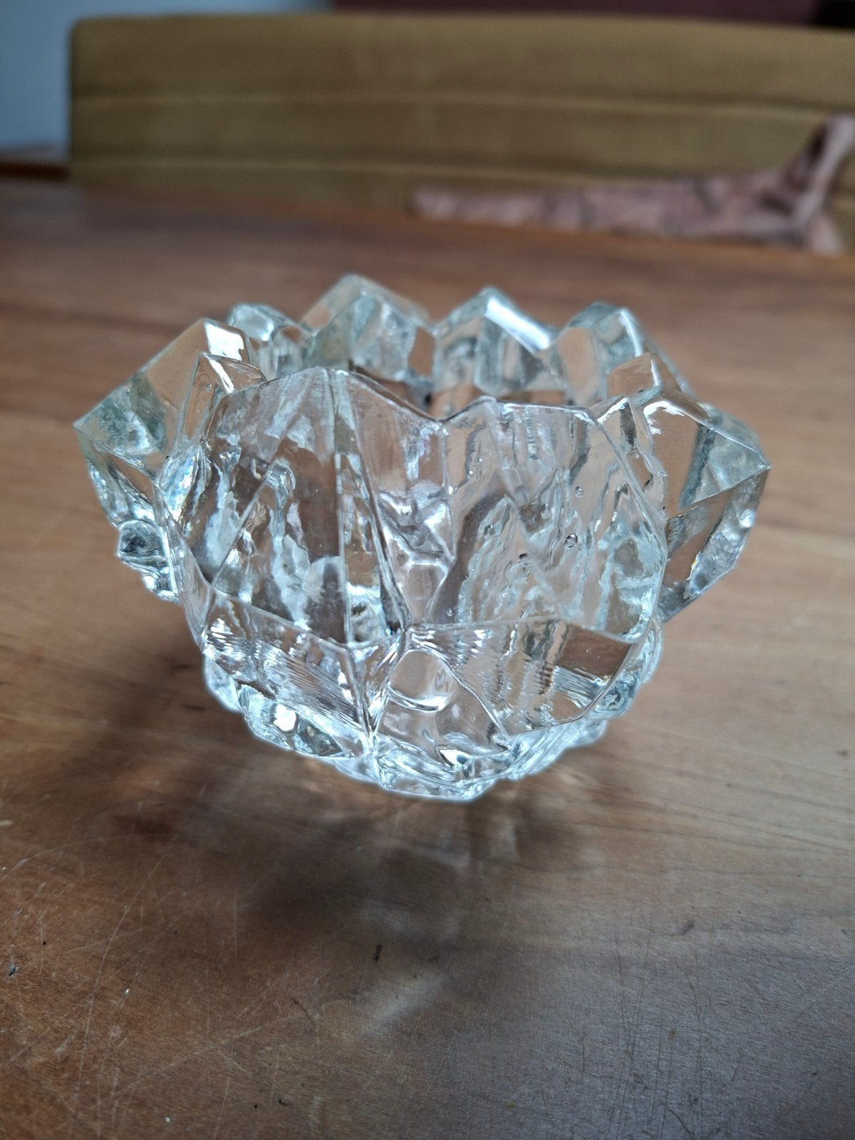 Vintage Goebel Meteor IJsglas Waxinelichthouder, Ophalen of Verzenden