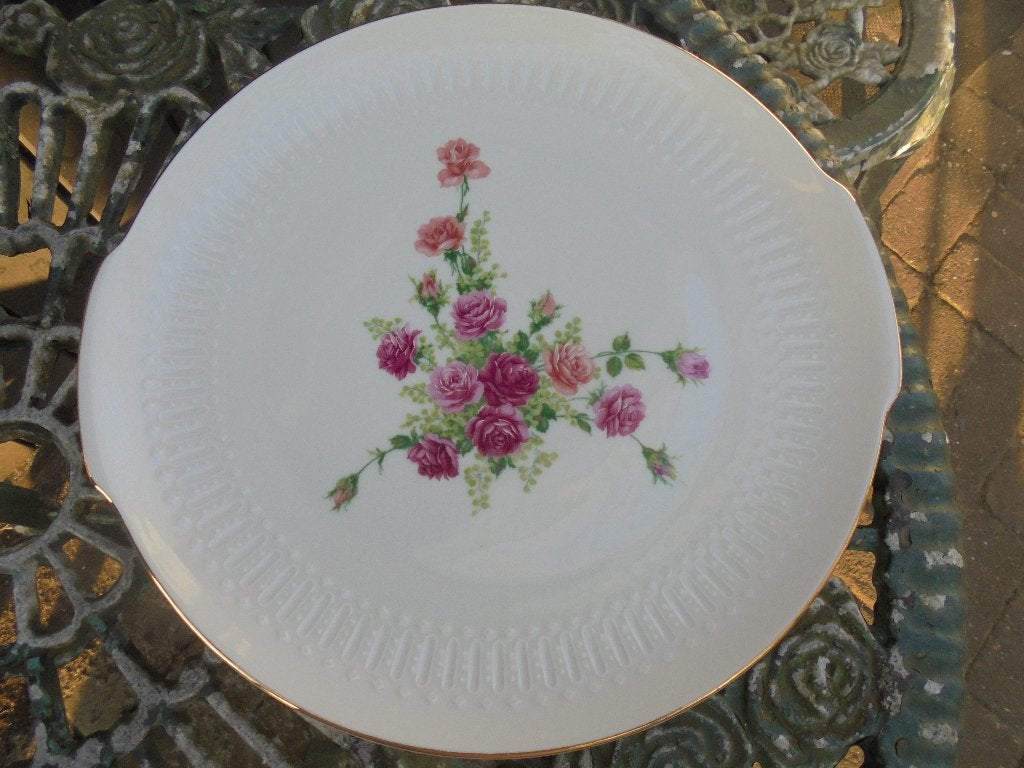 Gebakschaal Winterling Bavaria met roze tros roosjes, Ophalen of Verzenden