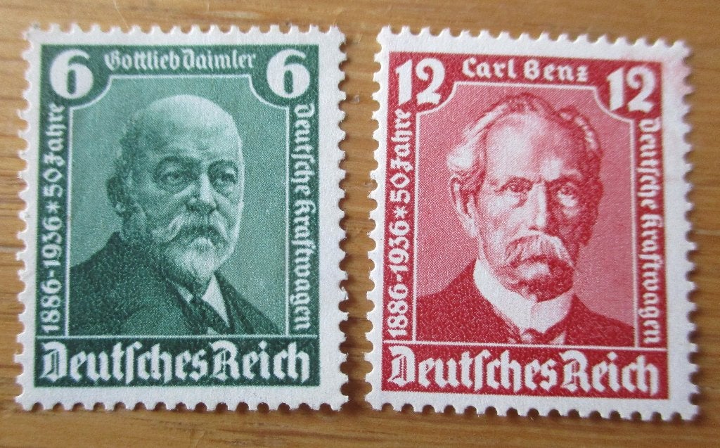 Deutsches Reich, serie Daimler en Benz, 1936, Postzegels en Munten, Verzenden, Duitse Keizerrijk, Postfris