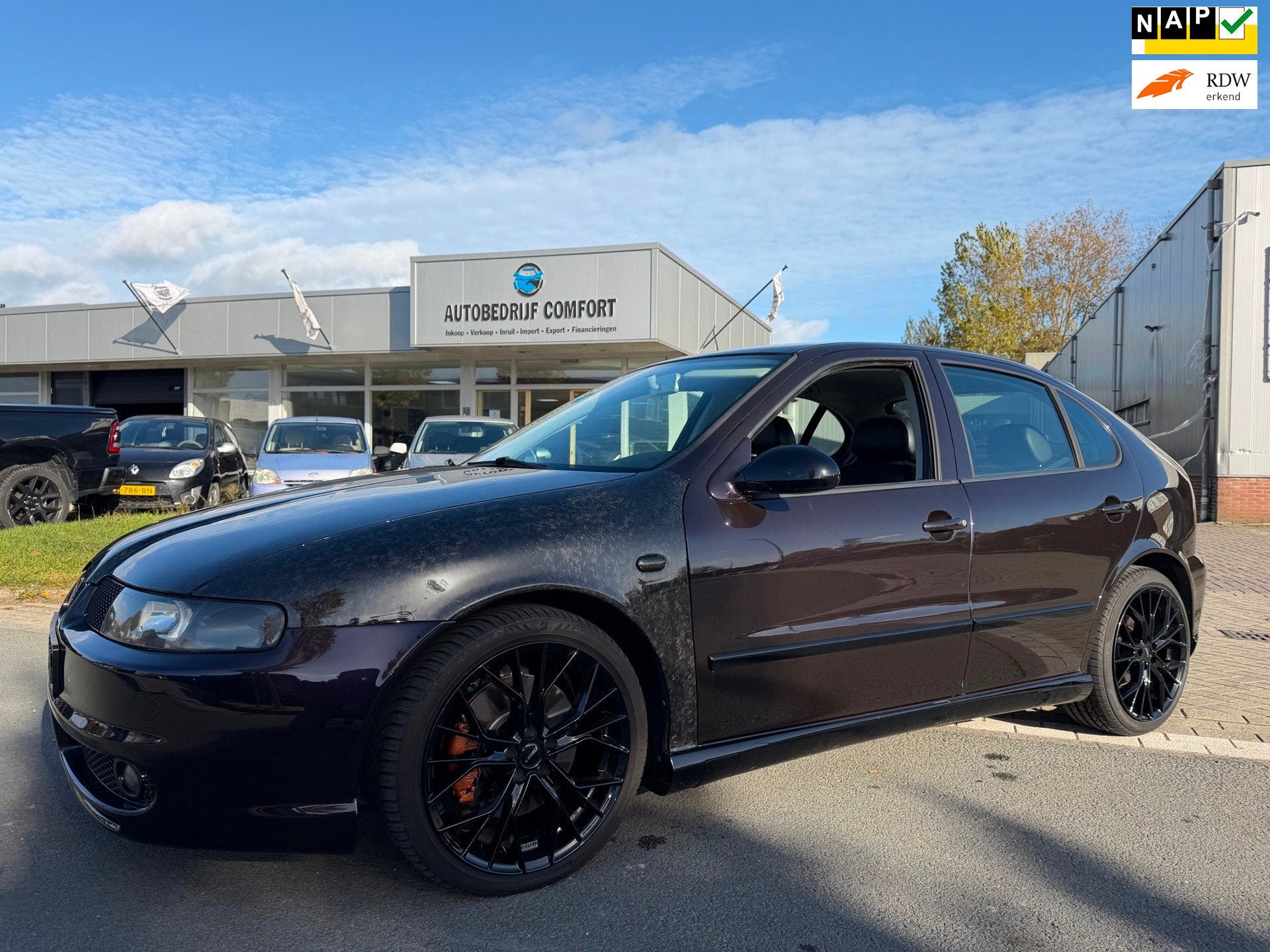 Seat Leon 2.8 V6 Topsport 4. • UNIEK • PLAATJE •, Auto's, Gebruikt, Zwart, Leon, Vierwielaandrijving