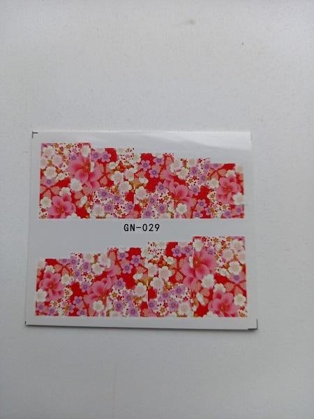 Velletje nagel water decals stickers GN-029 bloemetjes roze, Verzenden, Nieuw, Toebehoren, Handen en Nagels