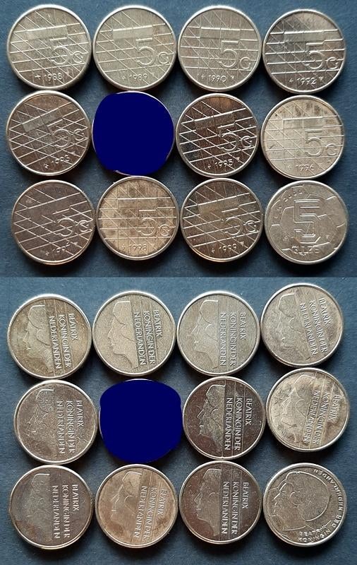 11 verschillende 5 guldenmunten Beatrix, Verzenden, Koningin Beatrix, 5 gulden
