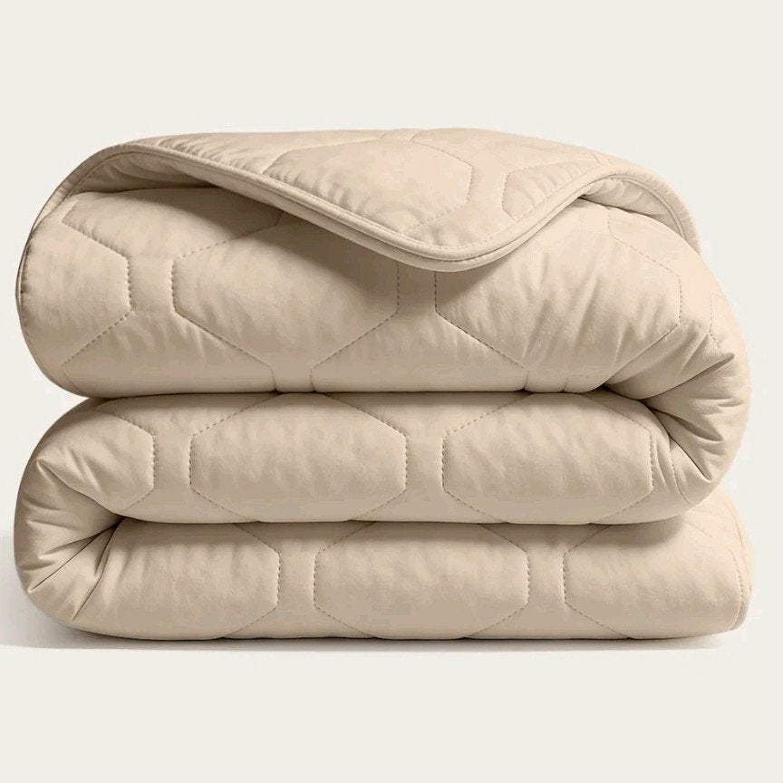 Happybed dekbed taupe 140x200 incl. slopen, Eenpersoons, Beige, Nieuw, Ophalen of Verzenden