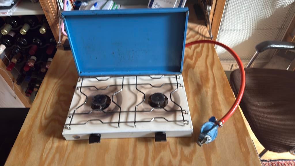 Klein gas kookstel, Caravans en Kamperen, Kampeeraccessoires, Ophalen of Verzenden, Zo goed als nieuw