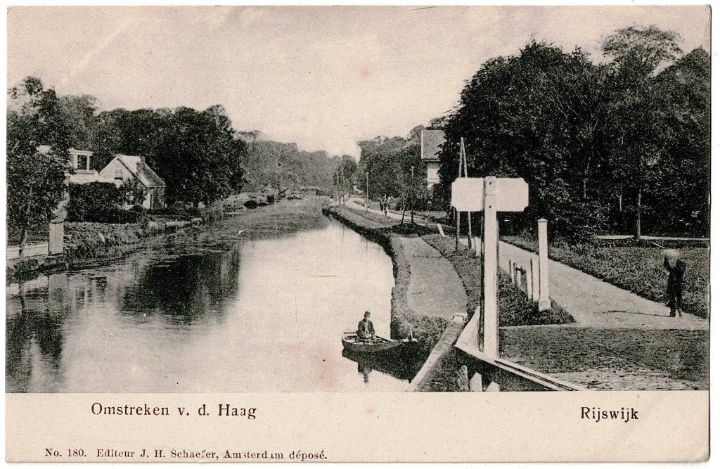 Rijswijk ZH 64, Omstreken v.d. Haag,(Vlietweg)1903 ongelopen, Verzenden, Voor 1920, Ongelopen, Zuid-Holland