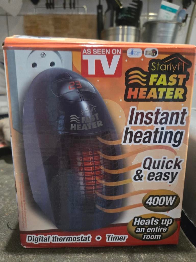 Starlyf Fast Heater met thermostaat - nieuw!, Minder dan 30 cm, Minder dan 60 cm, Ophalen of Verzenden, 200 tot 500 watt