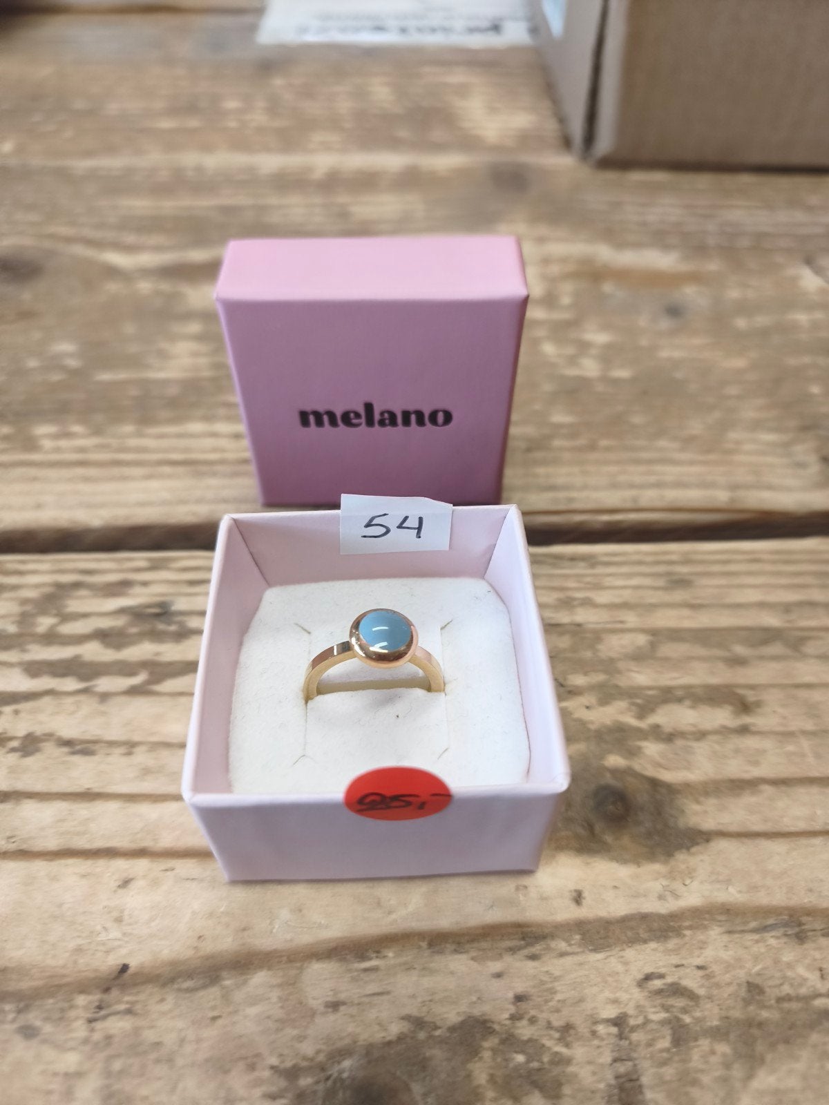 Melano ring met blauwe steen maat 54, IJzer of Staal, Nieuw, Ophalen of Verzenden, 17 tot 18