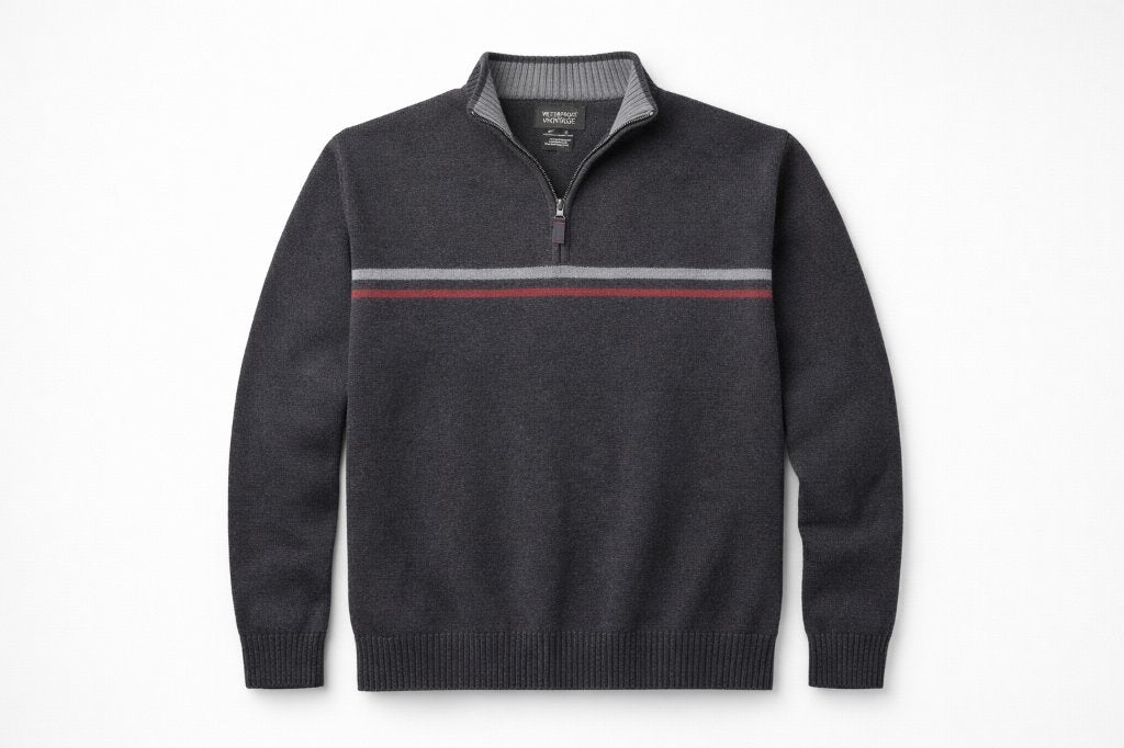 Grijze Eddie Bauer trui met rits – maat L, Kleding | Heren, Ophalen, Maat 52/54 (L), Eddie brauer, Zo goed als nieuw