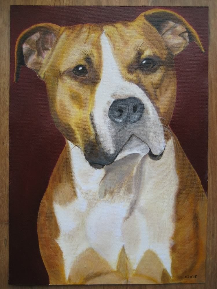 Handgeschilderd: Stafford / Staffordshire (30 x 42 cm.), Ophalen, Minder dan 50 cm, Oorspronkelijke maker, Nieuw