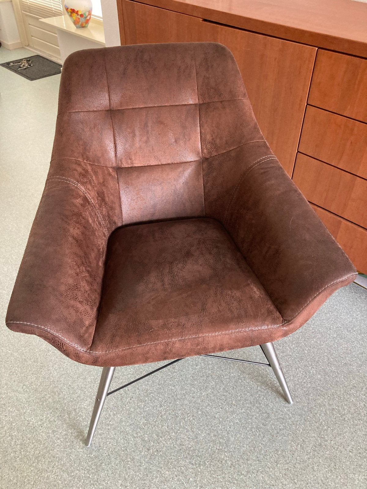 Comfortabele bruine fauteuil van Henders&Hazel, Ophalen, Bruin, Zo goed als nieuw, Eén