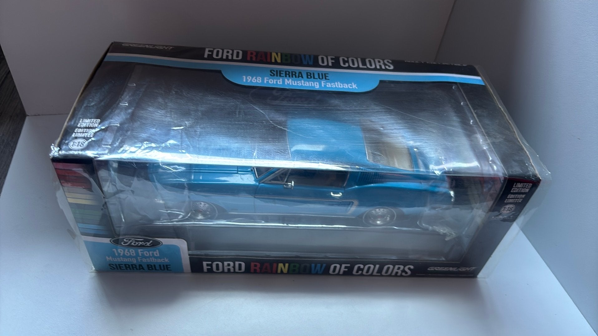 Ford mustang fastback sierra bleu 1968 greenlight 1.18, Overige merken, Ophalen of Verzenden, A, A