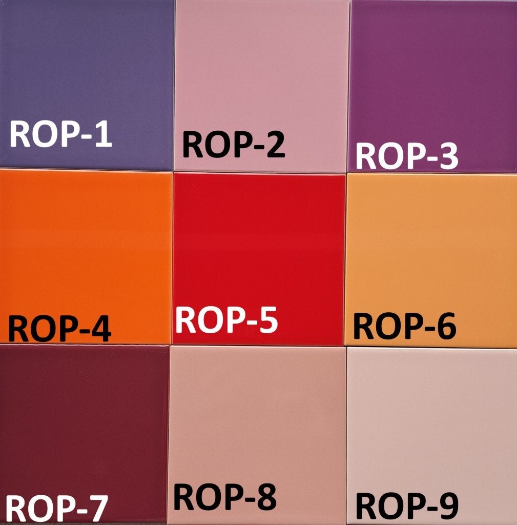 wand tegels 15x15, oranje-rood-paars-geel, €1,50,oa mosa, Hobby en Vrije tijd, Nieuw, Ophalen of Verzenden, Steen of Keramiek