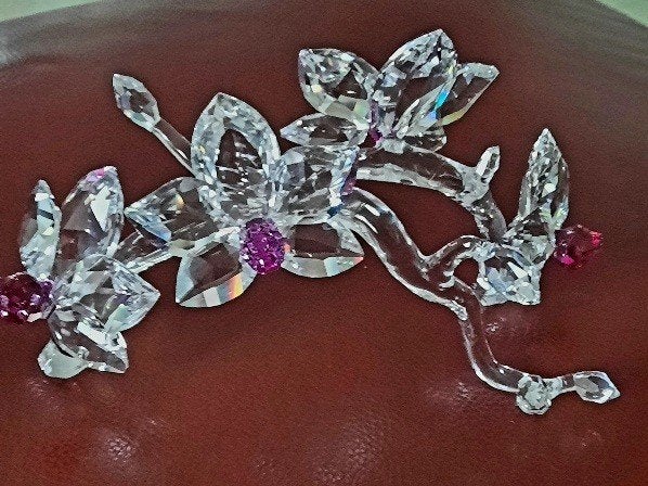 Swarovski orchideeën tak zonder doos, Verzamelen, Swarovski, Ophalen of Verzenden, Zo goed als nieuw, Figuurtje