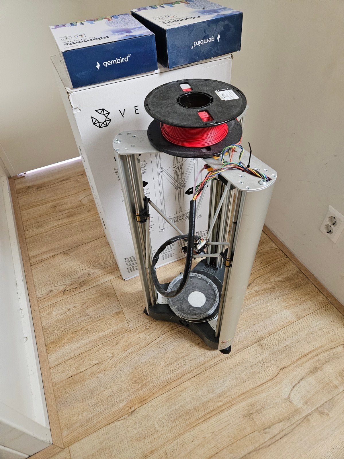 Velleman Vertex Delta 3D-printer met filament, Computers en Software, 3D Printers, Ophalen, Gebruikt, Velleman Vertex Delta, Filament