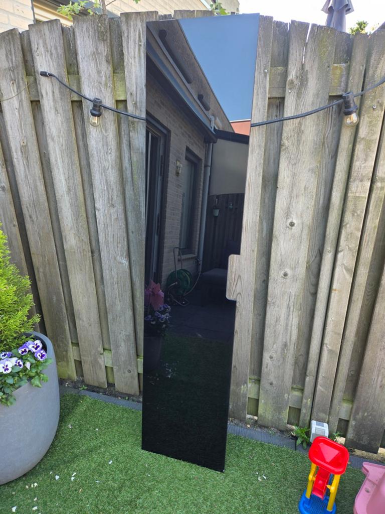Besta glasplaat zwart 180cm, Ophalen, Gebruikt, Kunststof, Overige typen