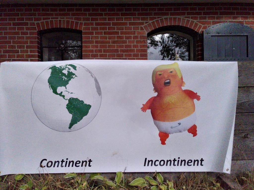 Trump - Amerika - Satire - Doek, Ophalen of Verzenden, Zo goed als nieuw