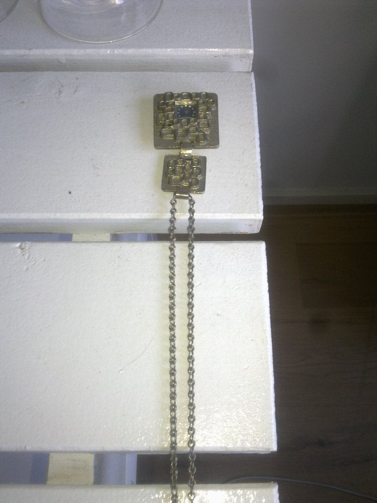 Horloge Ruhla 17 jewels aan ketting vintage retro  DDR, Overige merken, Staal, Overige materialen, Ophalen of Verzenden