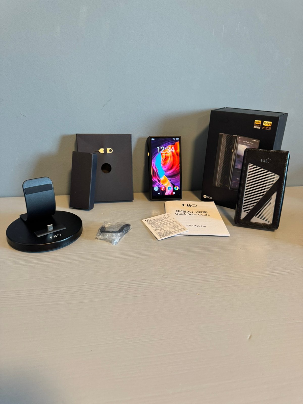 FiiO M11 PRO Audio Speler met chargingdock en leren case, Ophalen of Verzenden, Zo goed als nieuw, 120 watt of meer, Overige merken