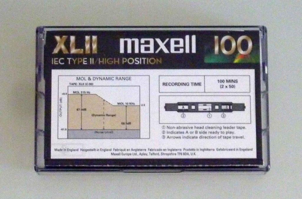 1 Maxell XLII 100 IEC Type II, High Position cassette C100, Verzenden, Gebruikt, Overige genres, 1 bandje