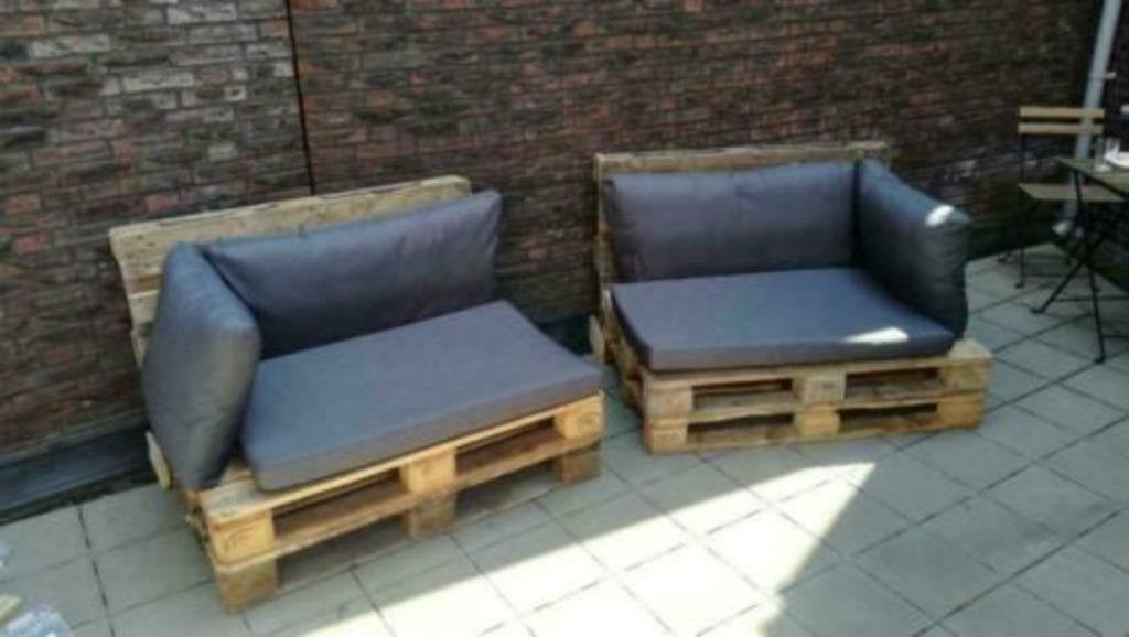 Mooie europallets 0,8 x 1m20 ( Bullinga Wageningen), Ophalen, Gebruikt, Rechte bank