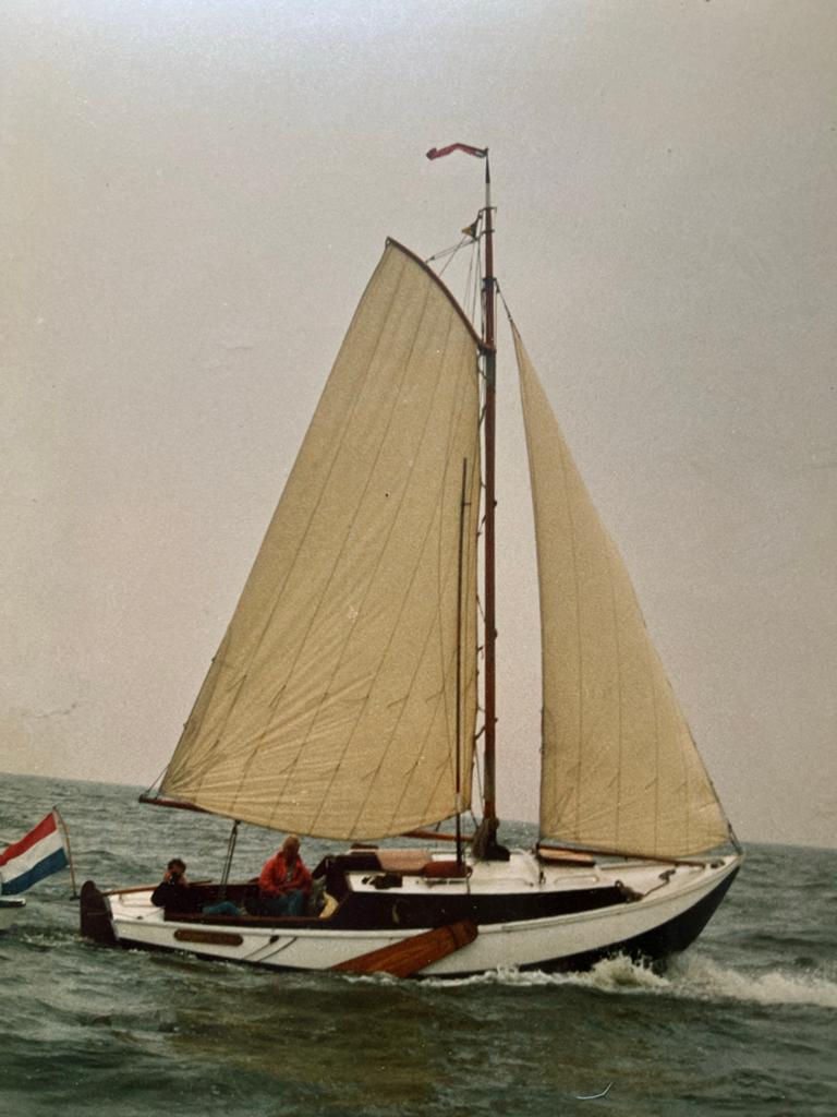 Dralon grootzeil voor Braarda Grundel 7 meter, Ophalen, Gebruikt