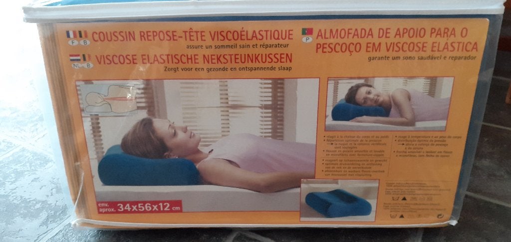 Elastisch neksteun kussen, Ophalen, Eenpersoons, Blauw, Overige materialen