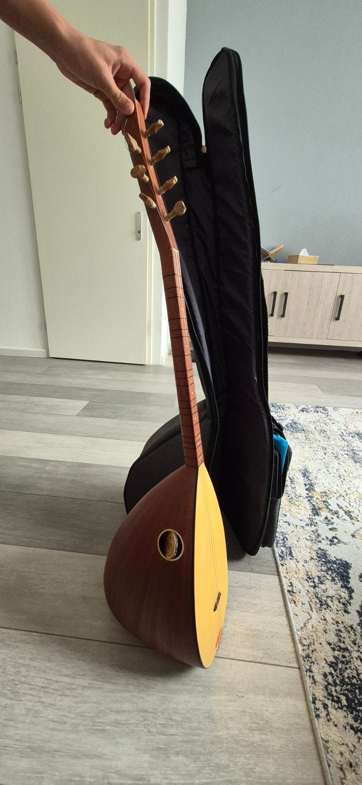 Mooie Saz met extra snaren en hoes, Muziek en Instrumenten, Snaarinstrumenten | Overige, Ophalen, Zo goed als nieuw, Luit, Saz of Bouzouki