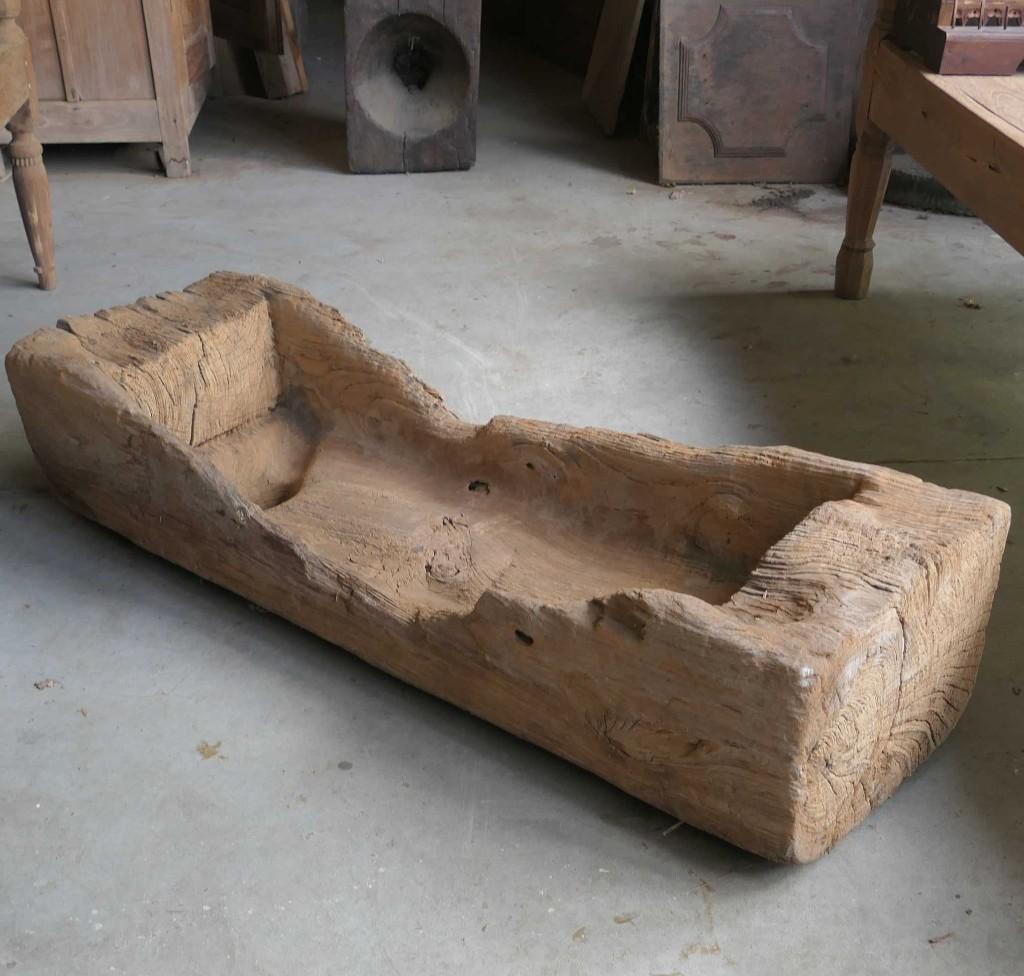 Landelijk LUMPANG teak hout vijzel bak schaal trog LU1 Bali, Ophalen of Verzenden