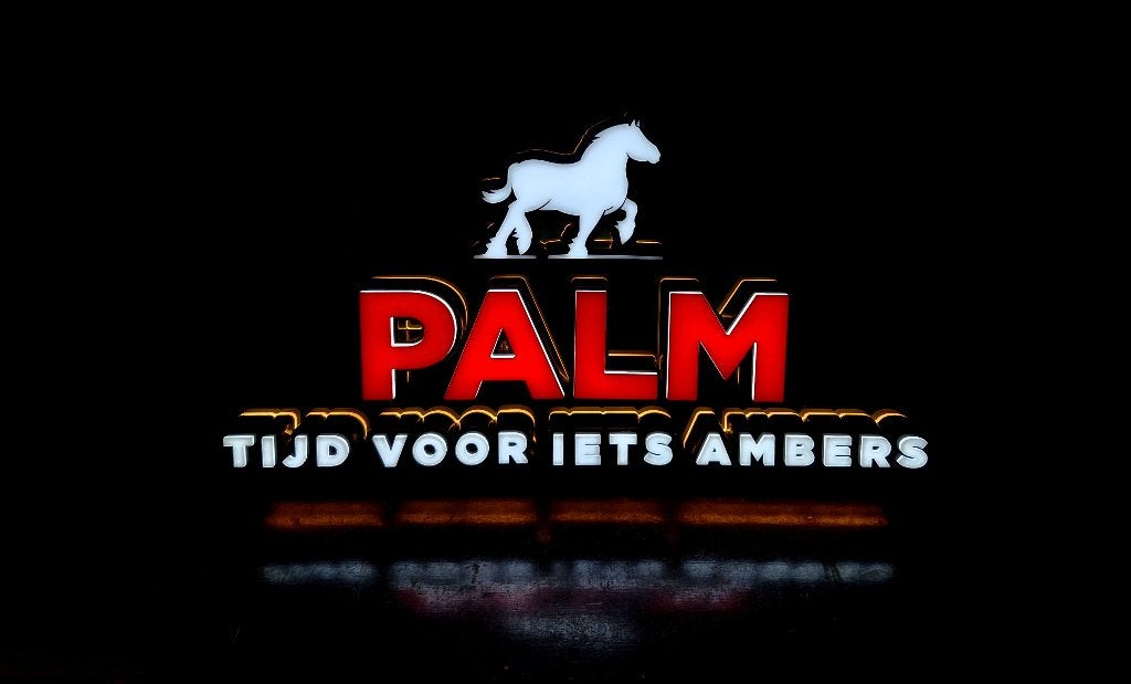 Palm Bier lamp led nieuw in de doos €55 incl de verzendkost, Ophalen, Nieuw, Reclamebord, Plaat of Schild, Palm