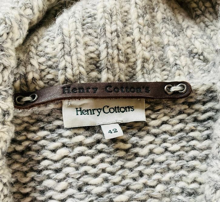 HENRY COTTONS WOLLEN VEST, Kleding | Dames, Verzenden, Zo goed als nieuw, Maat 38/40 (M), Grijs
