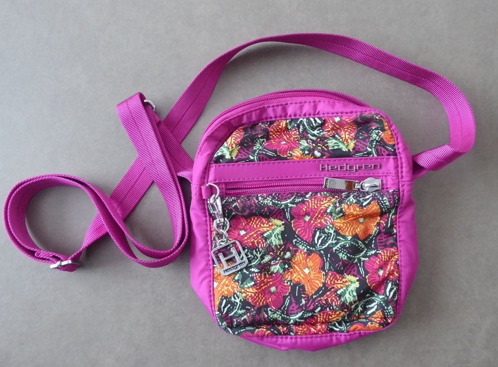 Hedgren fuchsia/multicolor schoudertas, Verzenden, Zo goed als nieuw, Overige kleuren