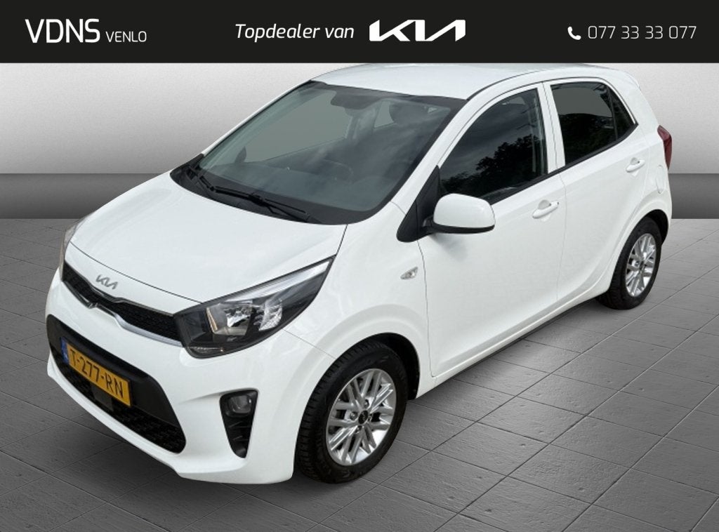 Kia Picanto 1.0 DPi DynamicLine NAVIGATIE via Apple CarPlay, Voorwielaandrijving, Gebruikt, 4 stoelen, Wit