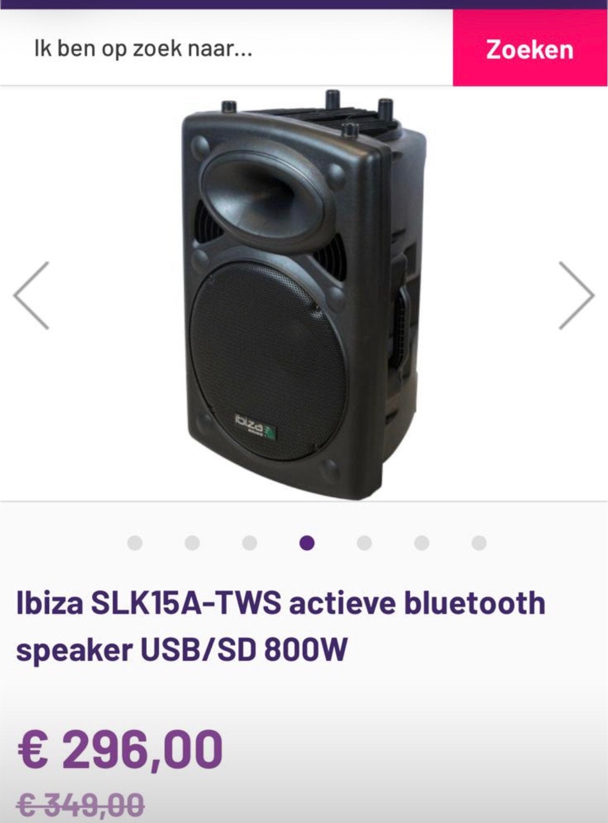Ibiza Sound Party Speaker - Draagbare Bluetooth Speaker, Gebruikt, Party speaker, Bluetooth, Ophalen